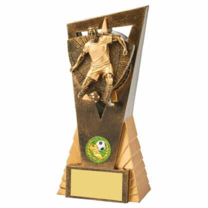 Antique Gold Male Footballer Edge Trophy 18cm
