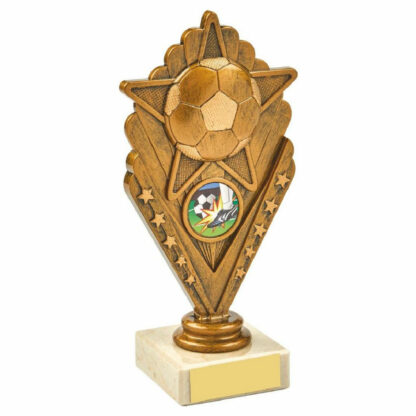 Antique Gold Star Football Award 17.5cm