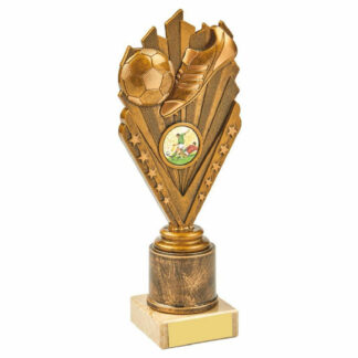 Antique Gold Boot/Ball Holder Trophy 21.5cm