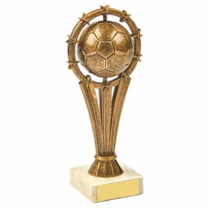 Antique Gold Spinning Football Trophy 18.5cm