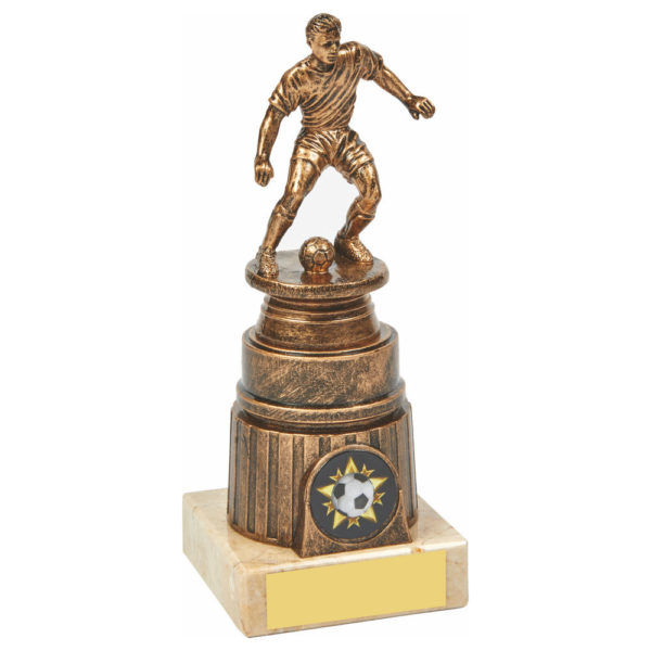 Antique Gold Male Football Trophy 16.5cm