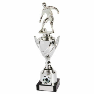 Silver Male Footballer Cup 27cm