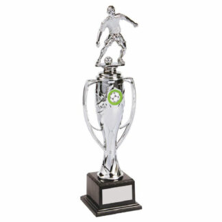Silver Male Footballer Cup 33.5cm