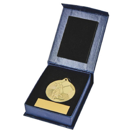 45mm Silver Football (M) Medal in Case