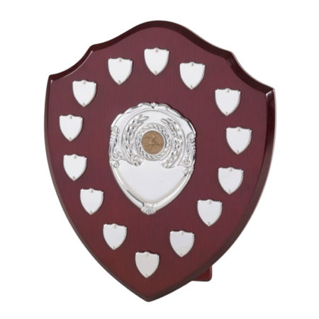 12" Traditional Mahogany Presentation Shield for 14 Records