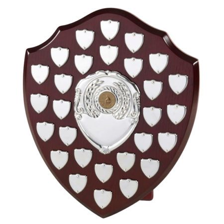 12" Traditional Mahogany Presentation Shield for 28 Records