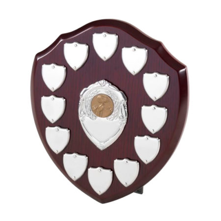8" Traditional Mahogany Presentation Shield for 12 Records