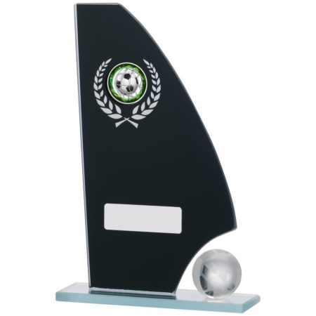 Football Mirror Glass Award 18.5cm