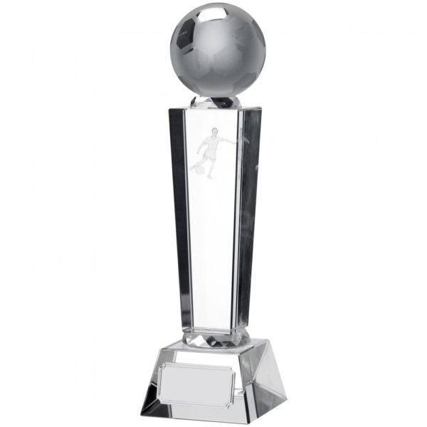 Victory Football Glass Pillar Award 22.5cm