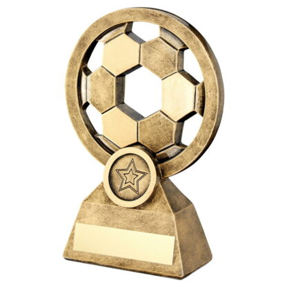 Brz/Gold Football With Holes Trophy - 7In