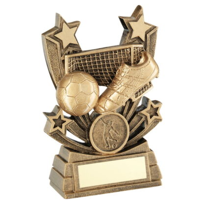 Brz/Gold Shooting Star Series Football Trophy - 6In