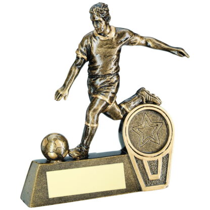 Brz/Gold Mini Male Football Figure Trophy - 5.5In