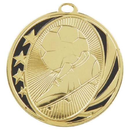 50mm Gold Football Boot & Ball Medal