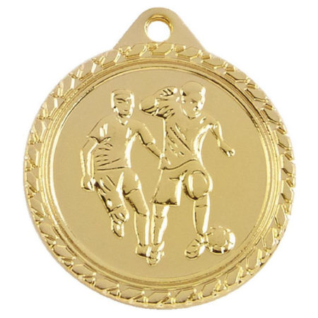 32mm Gold Male Football Medal