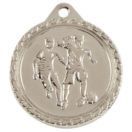 32mm Silver Male Football Medal