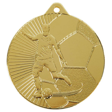 45mm Gold Male Football Medal