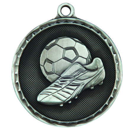 Power Boot Medal Antique Silver 50mm