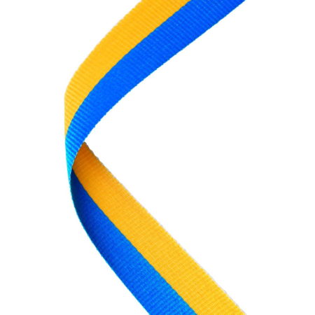 Medal Ribbon Royal Blue/Yellow - 30 X 0.875In