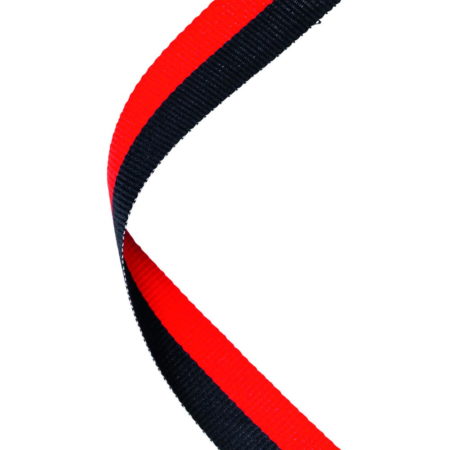 Medal Ribbon Black/Red - 30 X 0.875In