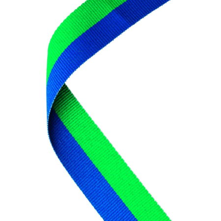 Medal Ribbon Green/Blue - 30 X 0.875In