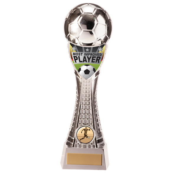 Valiant Football Most Improved Award Silver 245mm