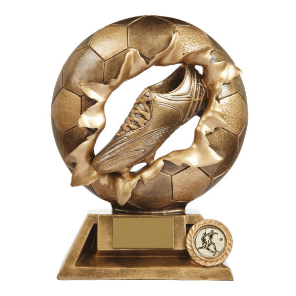 Antique Gold Explode Football Award 22cm