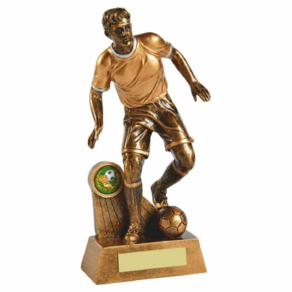 Antique Gold Male Football Resin 24cm