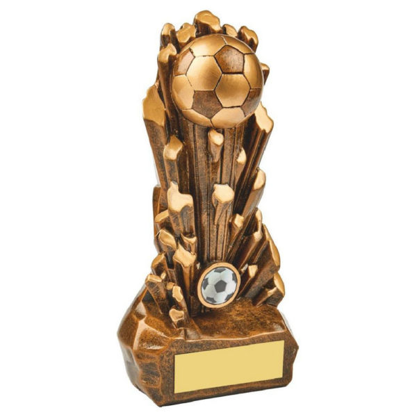 Antique Gold Heavy Resin Football Award 25cm
