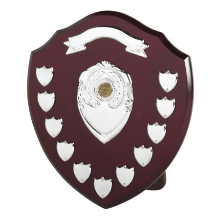 14" Traditional Mahogany Presentation Shield for 11 Records