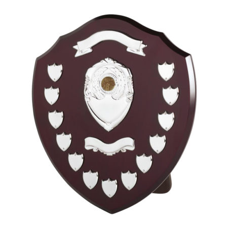 16" Traditional Mahognay Presentation Shield for 13 Records