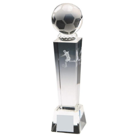 Crystal Column 3D Football Award