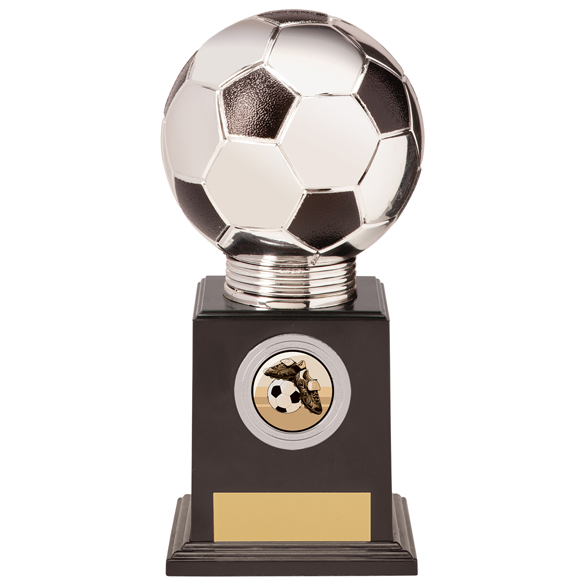 Valiant Legend Football Award Silver & Black 180mm